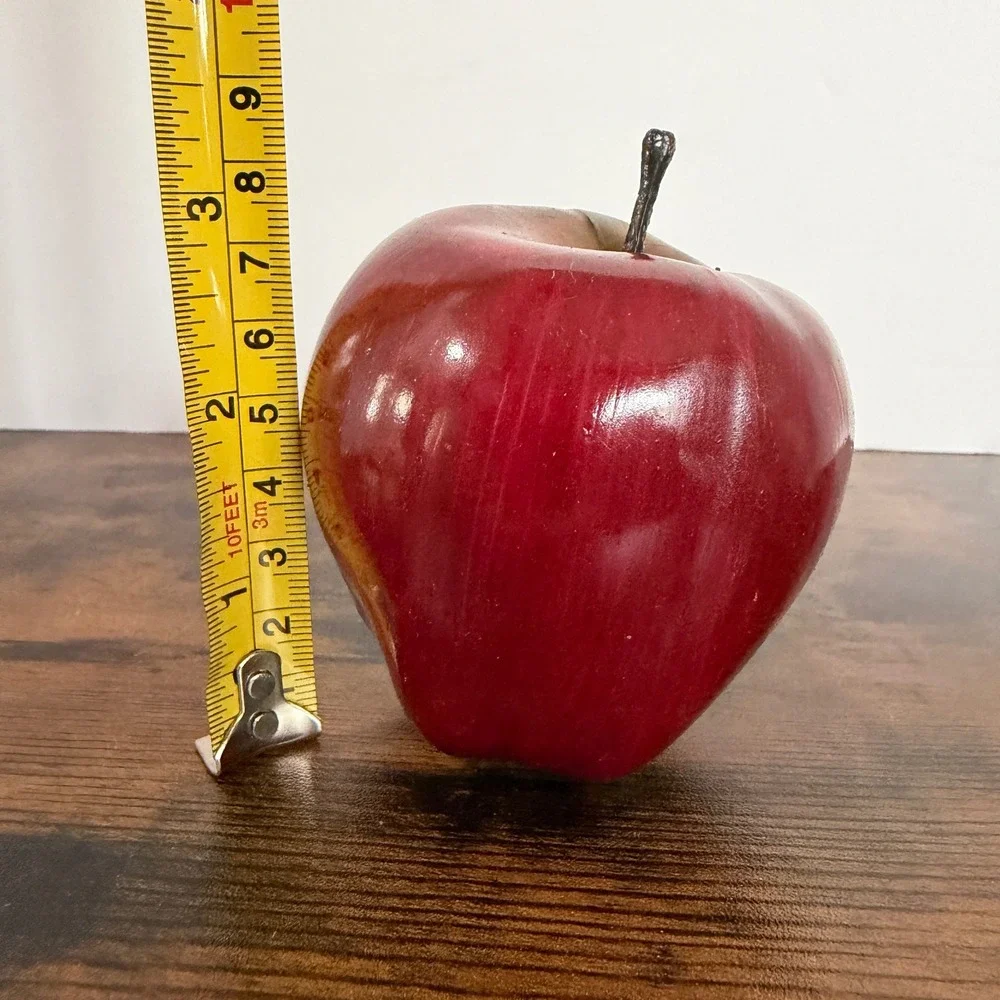 Set of 7 Artificial Red Apples Faux Fruit Kitchen Decor Farmhouse Table Display